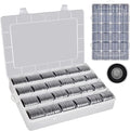 168 Pcs 46mm Coin Capsules Case with Foam Gasket and Plastic Storage Organizer, Coin Holder for Collectors, 8 Sizes (16 20 25 27 30 35 40 46mm). Coin box for Coin Collection Supplies Only-Black Gasket