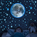 Glow in The Dark Stars and Moon for Ceiling, 951 PCS Wall Stickers for Girls Room Baby Nursery Birthday Christmas Gift for Boys（Blue）