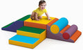 TOLEAD Toddler Foam Climbing Set Indoor - Kids Climb & Crawl Soft Activity Playset - Toddler Climber Gymnastics Equipment for Walking in Balance