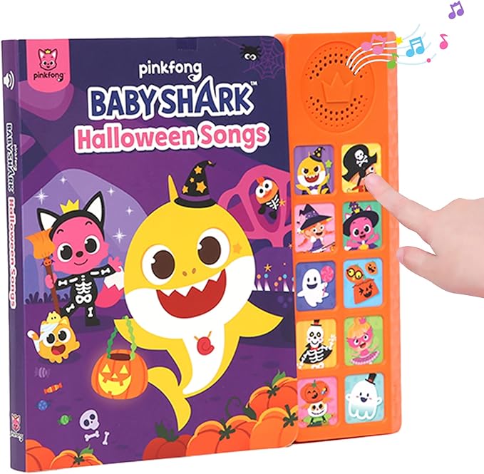 Baby Shark Halloween Songs Sound Book, Children's Halloween Books, Interactive Learning Books for Toddlers, Learning & Education Book Toys, Baby Shark for Babies & Toddlers 1-3
