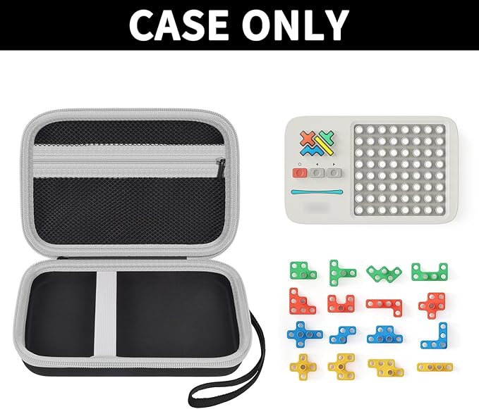 Case Compatible with GiiKER Super Blocks Puzzle Game, Super Slide Brain Teaser Puzzle Holder, Organizer Storage Bag for Electronic Brain Game Console & Puzzles for Kids Boys and Girls -Box Only-Black