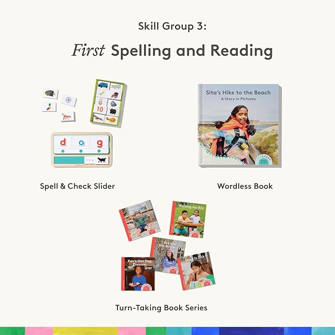 Lovevery Reading Skill Set, Learn to Read for Pre-K and Kindergarten, Fun Phonics Games and Books, Part 1