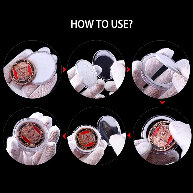 Coin Capsules and 5 Sizes Protect Gasket Coin Holder Case with Plastic Storage Organizer Box for Coin Collection Supplies (46mm)