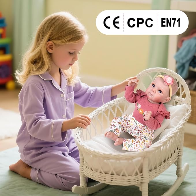 Aori Reborn Baby Dolls Girl - 20 Inch Realistic Newborn Lifelike Baby Doll with Hand-Painted Features - Weighted Cloth Body Cuddle Companion Doll with Outfits, Gift for Kids 3+ & Collectors