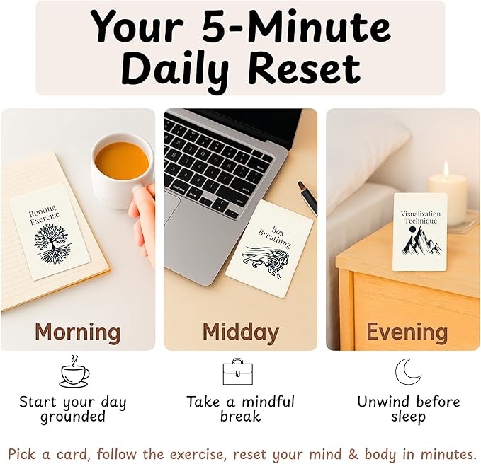 Somatic Therapy Cards with Exercises to Reset Your Nervous System, Relieve Anxiety, Soothe Stress, and Reconnect Through Mindfulness, Breathwork, and Daily Movement