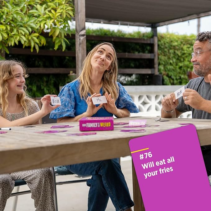 DSS Games Our Family is So Weird [A Family Card Game to Decide Who’s Most Likely to | Game Night Idea for Kids, Adults & Groups | Great for Halloween, Stocking Stuffers, Friendsgiving, Thanksgiving]