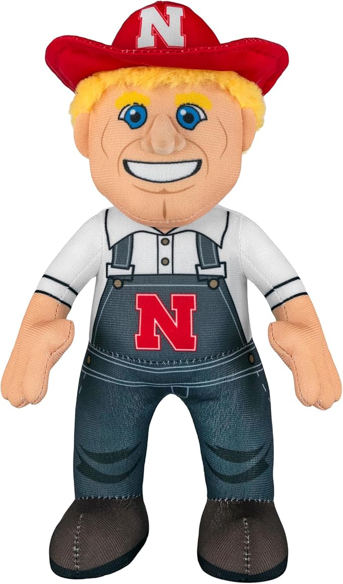 Bleacher Creatures Nebraska Cornhuskers Herbie The Husker 10" Mascot Plush Figures - A Mascot for Play or Display