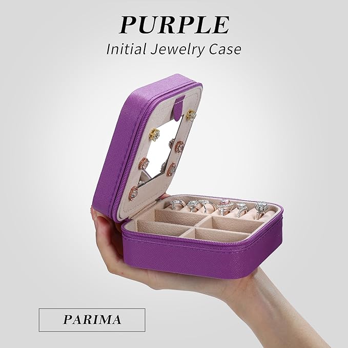 Parima Teen Girl Gifts: Trendy Stuff, Purple Jewelry Box | Travel Must Have | Birthday & Graduation Gifts - Letter B