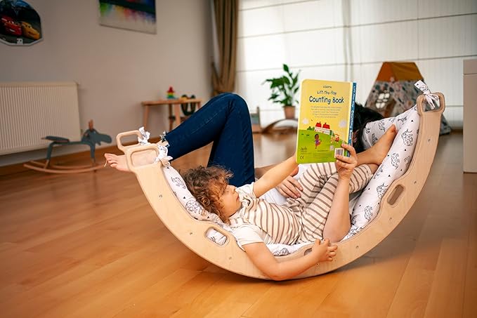 Climbing Arch Pillow Only | Cushion for Toddler Climbing Arch | Montessori Rocker Cushion | Toddler Floor Pillow for Kids (Origami)