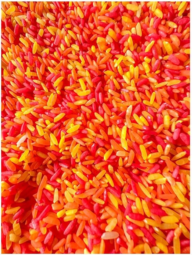 Sensory Bin Filler for Sensory Table - Colored Rice for Sensory Play (Fall)