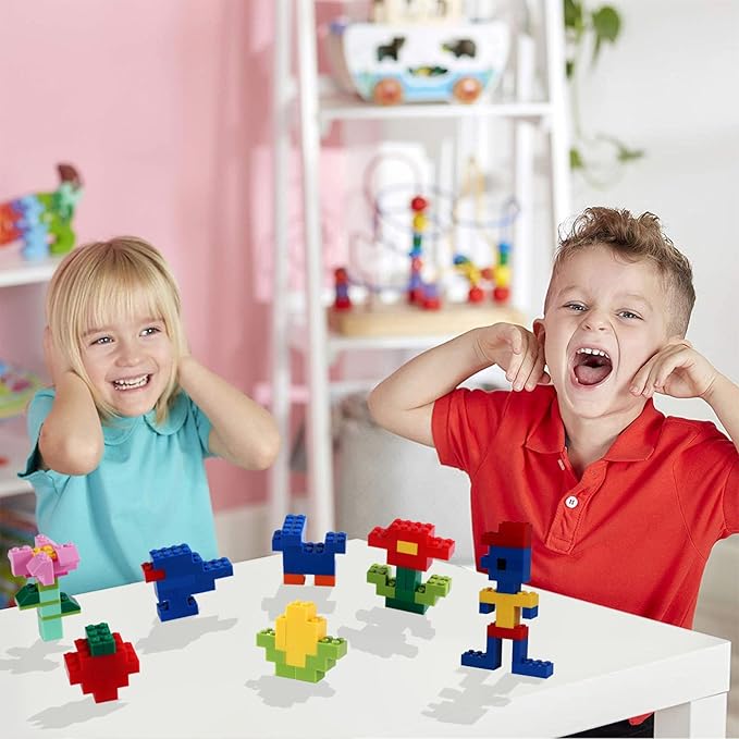 Building Blocks 1000 Pieces, Bulk Classic Building Bricks with 3 Pack baseplates, Basic Small Bricks Compatible with Lego & All Brand for Kids