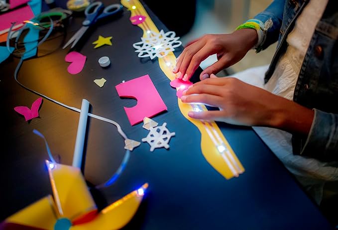 Chibitronics Classroom Pack of 90 White LED Stickers - Full Stem/Steam kit - for Educators in The Classroom - Paper Circuits - Peel and Stick Circuits
