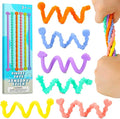 Fidget Toys for Adults Kids, 6 Pcs Sensory Toys for Autism ADHD Flexible Fidget Sticks Stocking Stuffers for Teens Treasure Box Classroom Prizes Party Favors Gifts Calm Down Travel Toys