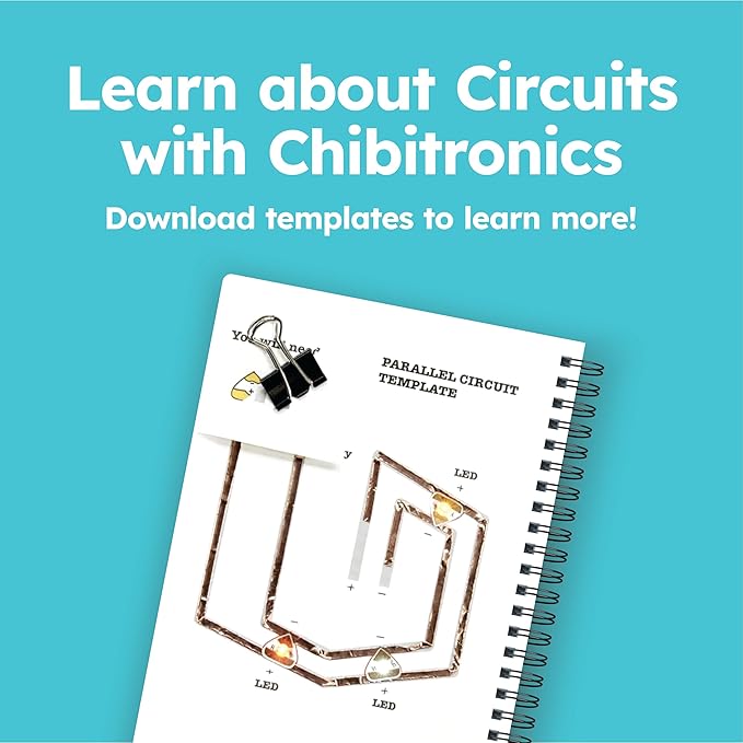 Chibitronics Classroom Pack of 30 Red, 30 Yellow and 30 Blue LED Circuit Stickers - Full Stem/Steam kit - for Educators in The Classroom - Paper Circuits - Peel and Stick Circuits