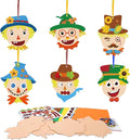 Fennoral 12 Pack Fall Craft for Kids Make You Own Scarecrow Foam Stickers DIY Arts and Crafts for Boys Girls Fall Art Activities Party Supply Autumn Thanksgiving Decoration