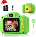 GKTZ Toys for Girls Age 3-8, Kids Camera Digital Video Toddler Camera Children Camcorder Birthday Gifts for 3 4 5 6 7 8 Year Old Girls with 32GB SD Card (Green)