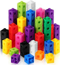Jenaai 100 Pcs Linking Cubes Plastic Math Cubes Manipulative Counting Blocks STEM Snap Blocks Connecting and Counting for Early Math and Construction, Homeschool Preschool Supplies(Lovely)