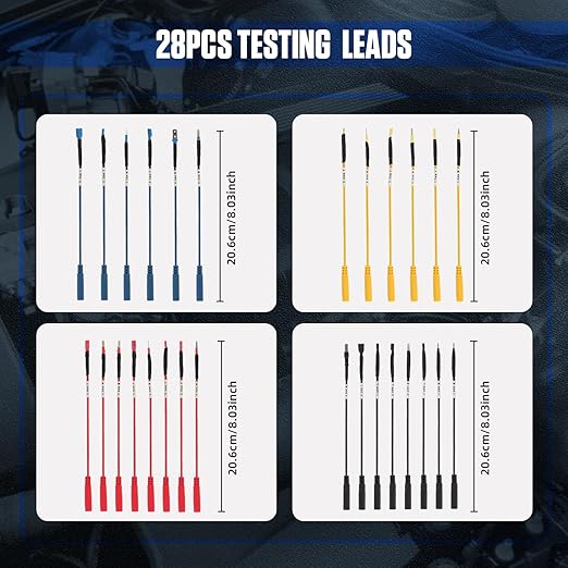 48PCS Automotive Circuit Test Leads Kit Electrical Breakout Leads Automotive Kit Multi Function Auto Diagnostic Tools Multimeter Test Leads Kit