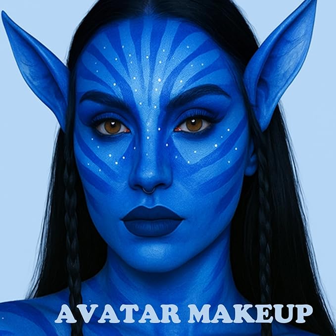 Royal Blue Face Paint Stick,Water-Based Navy Blue Body Paint Stick,Washable Body Paint for Avatar Smurf Mystique Clown Joker Halloween Makeup,Eye Black for Baseball Softball,1.06 OZ