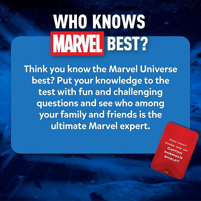 Skillmatics Card Game - Who Knows Marvel Best, Family Party Game for Boys, Girls, Teens, Adults Who Love Avengers, Spiderman, Iron Man, Hulk, Fun for Game Night, Gifts for Ages 8, 9, 10 and Up