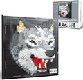Wolf Micro Mini Building Block Sets for Adults, No Compatible with Lego, 3D Animals Wall Art Kits for Home Wall Decor & Table Display, Creative Toy Gifts for Kids Teens Boys Girls (2214 PCS)