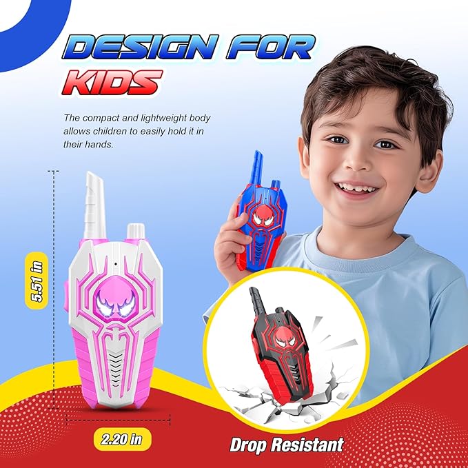 Cool Walkie Talkies for Kids Boys: 3 Pack Kids Walkie Talkies Toys Christmas Birthday Gifts for 3 4 5 6 7 8 Year Old Girls Boys Grandkids Camping Outdoor Toys Stocking Stuffers Boy Girl Gift Age 3-8