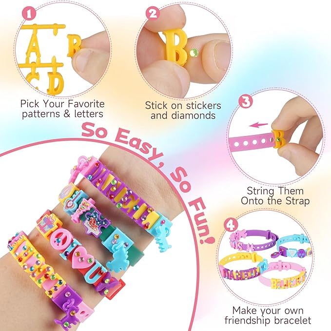 Art & Craft Kits Friendship Bracelet Making Kit 12 Sets - DIY for Girls and boys Ages 5 6 7 8-12, Creative Arts Crafts Christmas & Birthday Present Party Gifts