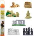 Safari Ltd. World Landmarks TOOB - 7 Figurines: Mount Rushmore, Great Wall, Easter Island heads, Colosseum, Sphinx, Stonehenge - Educational Toy Figures For Boys, Girls & Kids Ages 3+