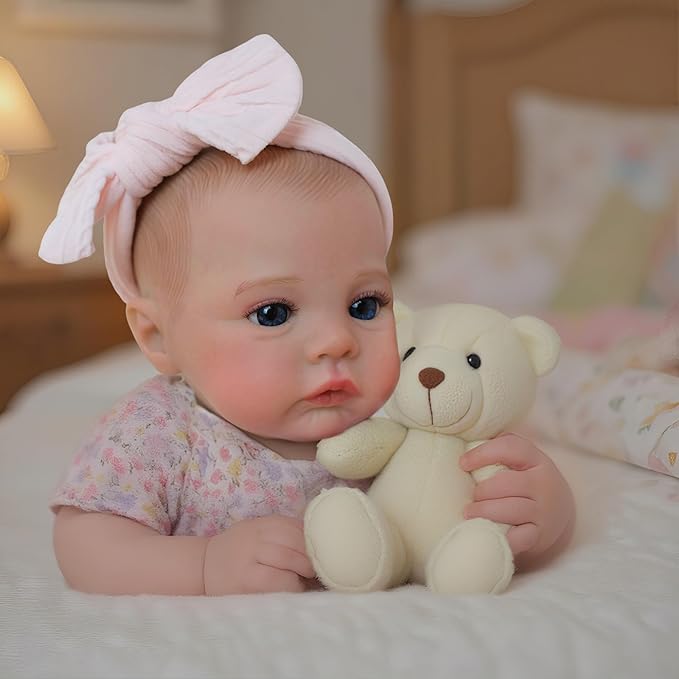 Realistic Reborn Baby Dolls-18 Inch Real Life Baby Dolls Girl Lifelike Baby Doll with Accessories for 3+ Years Old (Pink)