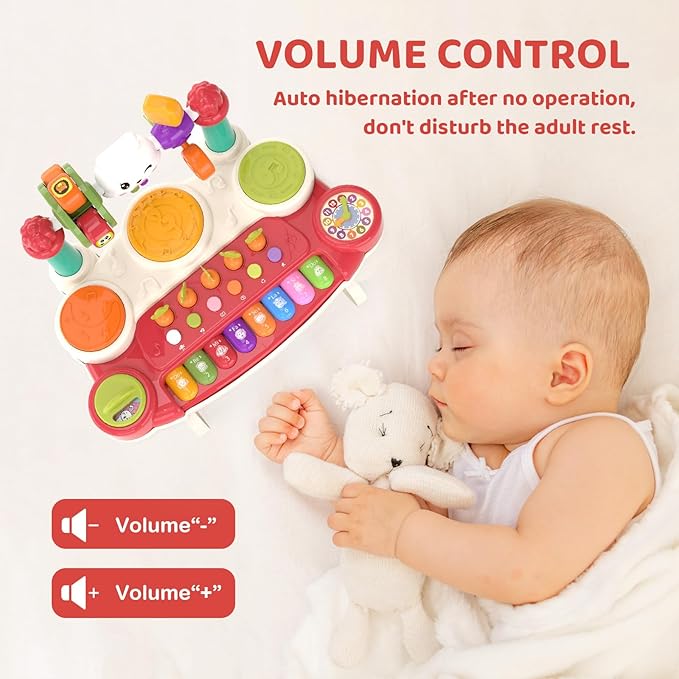 20 in 1 Baby Musical Toys - Interactive Piano Keyboard Drum Set for Infant 6 9 12 18 Months, Toddlers 1-3, Early Learning Development Educational Toy, Birthday Gift for Boys Girls 1 2 3 4