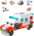 Ambulance Building Blocks Toy (122 Pieces) – 7 in 1 Emergency Vehicle Set, STEM Learning Creative Play, DIY Construction Toy for Kids Ages 6-12, Gift for Boys & Girls