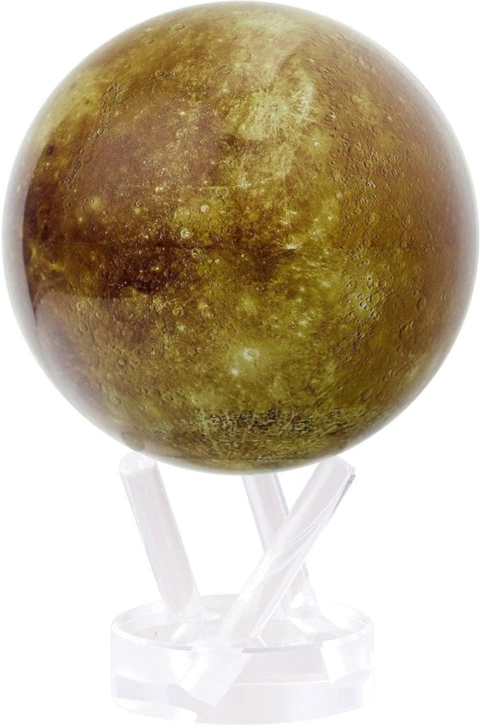 MOVA Mercury Globe 6” – Rotating Solar Planet Model with Realistic Surface Detail | No Wires or Batteries | Silent Motion Decor