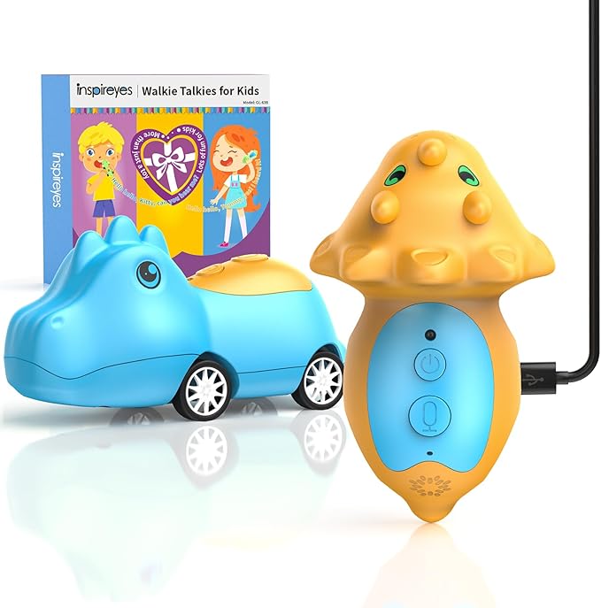 Walkie Talkies for Kids 2 Pack Dinosaur, Toys for Boys Girls Age 3 to 5 7, 48H Playtime, Fun for Home or Yard, T-Rex Rechargeable Gift Birthday Christmas Camping Toddlers