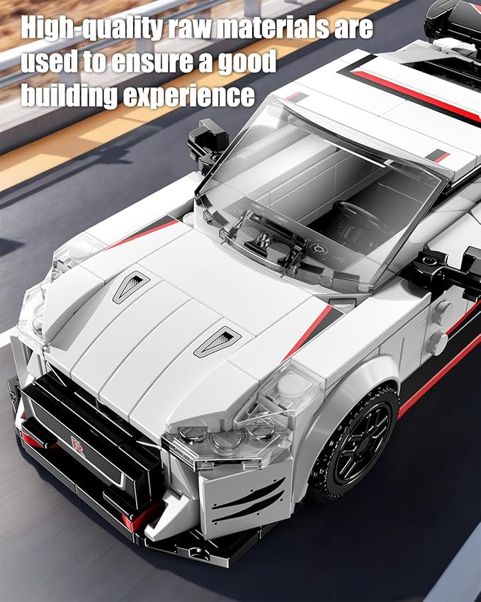 Super Sports Car Building Block Set with Display Case, Speed Race Cars Building Toys, Collectible Model Cars Kits Gift for Boys Girls Adults Technic Car Lovers Kids 6+ (317PCS)