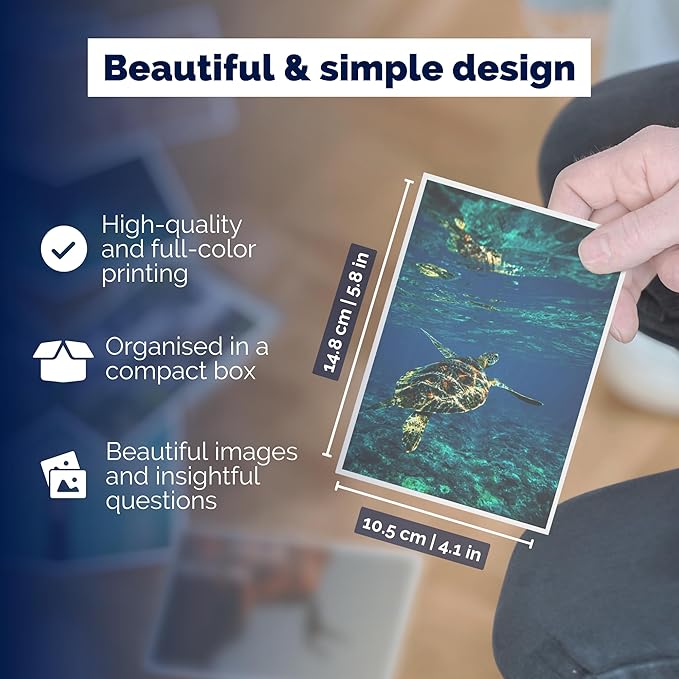 metaFox - 52 Inspirational Cards, Positive Affirmations & Motivational Postcards, Picture Cards For Coaching & Therapy, Mindfulness, Original Motivational Deck