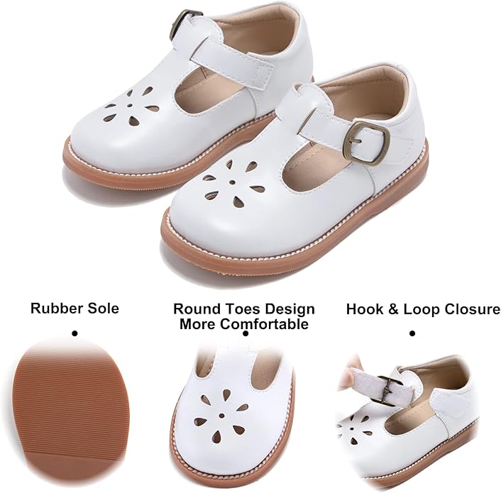 Felix & Flora Toddler Little Girl Mary Jane Dress Shoes - Ballet Flats for Girl Party School Shoes