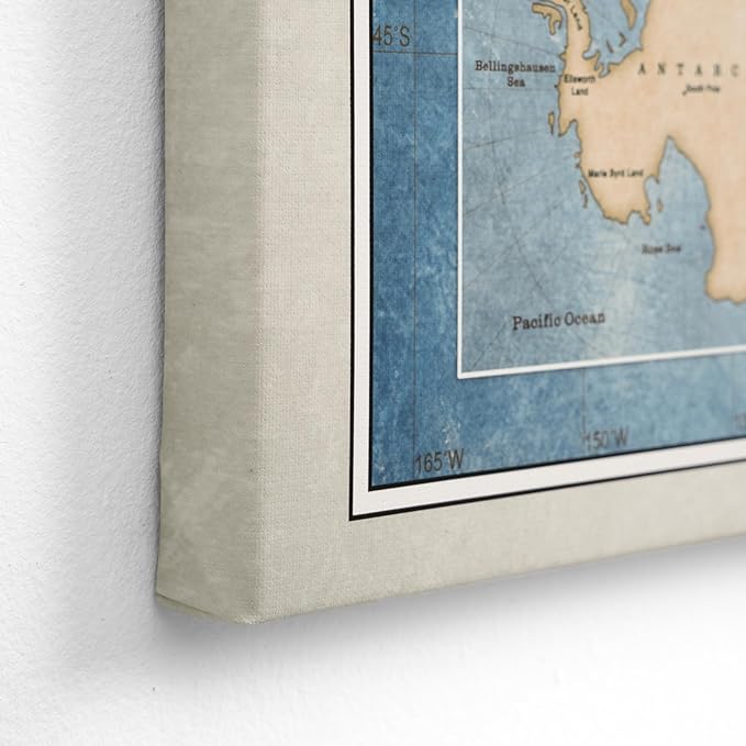 Canvas World Map with Cork Pin Board - English Lettering - Decorative Wall Decoration for All Rooms - Canvas Pictures with World Map Motif (120x80 cm, Pattern 15)