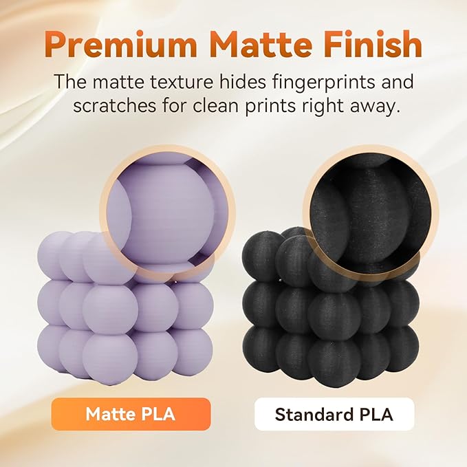 FLASHFORGE PLA Filament 1.75mm +/- 0.02mm, Matte Purple 3D Printer Filament 1kg (2.2lbs) Spool, Excellent Printing Performance, Easy to Use for Most FDM 3D Printers