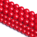 10MM 38PCS Red Glass Round Spacer Loose Beads for Jewelry Making 15 inches DIY Bracelet Necklace