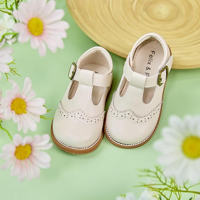 Felix & Flora Toddler Little Girl Mary Jane Dress Shoes - Ballet Flats for Girl Party School Shoes
