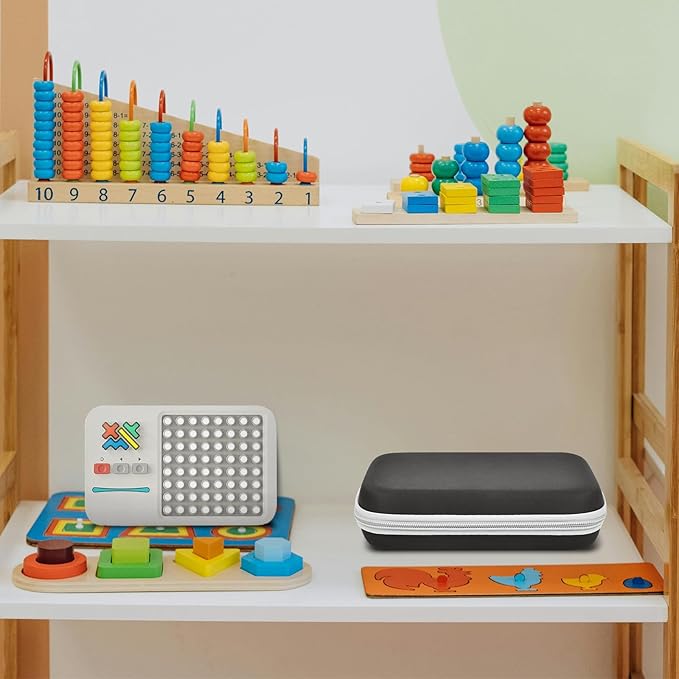Case Compatible with GiiKER Super Blocks Puzzle Game, Super Slide Brain Teaser Puzzle Holder, Organizer Storage Bag for Electronic Brain Game Console & Puzzles for Kids Boys and Girls -Box Only-Black