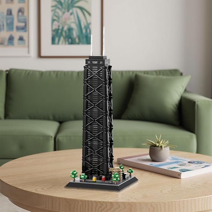 John Hancock Center Chicago Architecture Model Building Blocks Sets The Office Landmarks Skyline Set Toys Collection for Kids Adults 1284Pcs