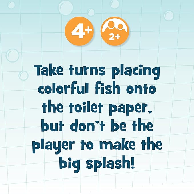 PlayMonster Dont Flush The Fish Board Games for Kids - Strategy Board Games for Family Game Night for Kids and Adults, Fun Balancing Game, Preschool, Toddler Toys, Ages 4+