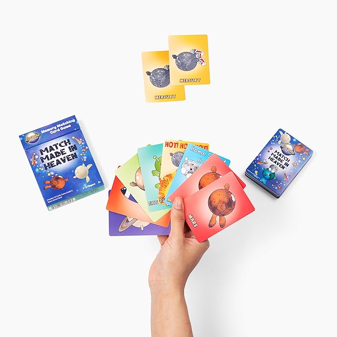 Celestial Buddies Match Made in Heaven Card Game | Space-Themed Multi-Level Matching - Fun Educational Games for 1-6 Players, Kids Ages 3+ | STEM Learning, Planets, & Space Exploration