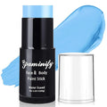 Light Blue Face Paint Stick,Baby Blue Body Paint Stick,Halloween Washable Face Painting for Sally,Avatar,Corpse Bride Costume,Eye Black for Baseball Softball Football Lacrosse,1.06OZ