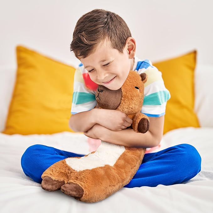 Happy Fuel Capybara Microwavable & Weighted Stuffed Animals - Unscented Heatable Plush Doll, Cute Capybara Plush Toys Gifts for Girls Boys and Kids