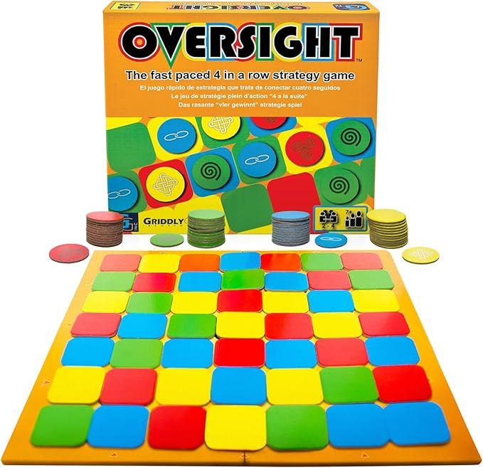 Griddly Kids Oversight – Educational & Fun Strategy Board Game for Family Game Night, Fast-paced Board Games for Adults & Children Alike, Ideal STEM Toys & Kids Games Gift for Children Ages 7+