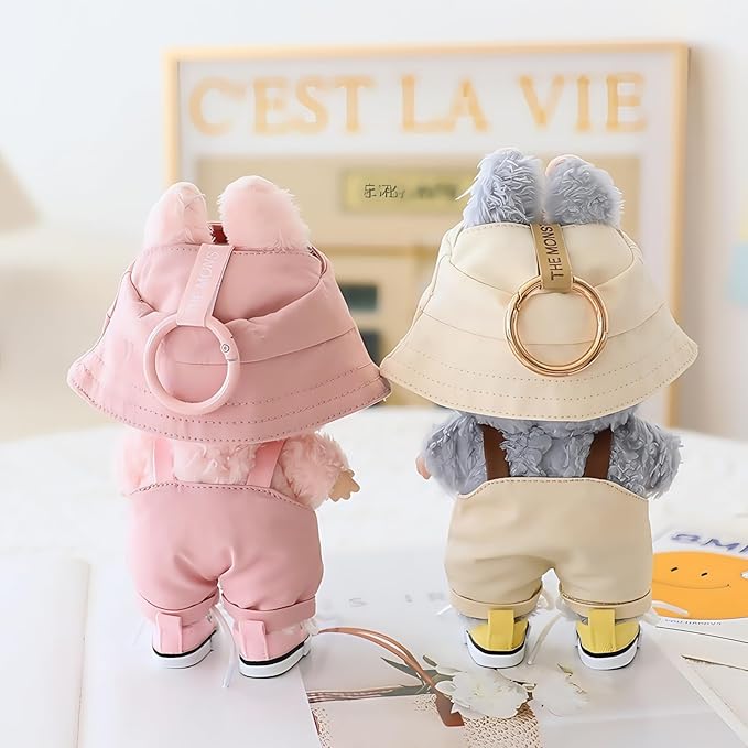 17cm Doll Clothes Set, 4 Pieces Outfit Set for 6.7inch Doll Dress Suit, Fashion Dress Up Hat Clothes Shoes Accessories for 1st/2nd/3rd Gen Play & Display Pink