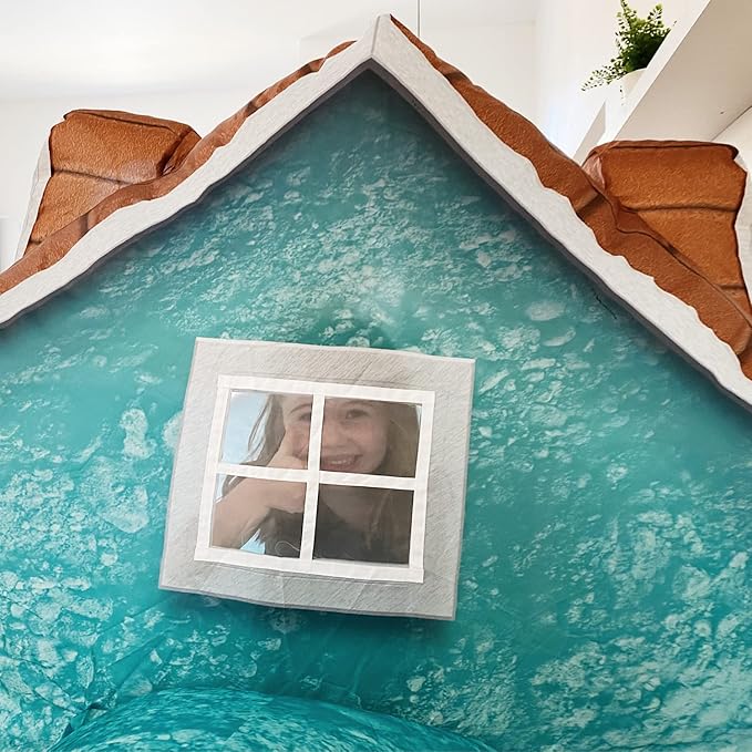 The Original Patented AirFort - Build A Fort in 30 Seconds, Inflatable Fort for Kids, Play Tent for 3-14 Years, A Playhouse Where Imagination Runs Wild, Fan not Included (Cabin)