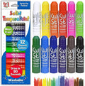 Kwik Stix Solid Tempera Paint Sticks, 12 Colors, Washable Paint Sticks for Kids, Super Quick Drying, Non-Toxic, Allergen Free, Comes in Classic Rainbow Colors, Ideal for Kids and Toddlers